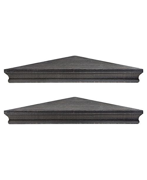 Crystal Art Gallery American Art Decor Rustic Wood Floating Corner Shelves Set Of 2 Reviews Home Macy S