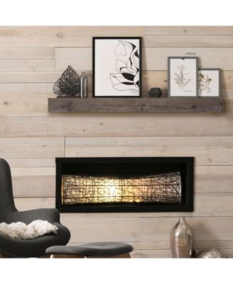 American Art Decor Rustic Wood Floating Wall Shelf