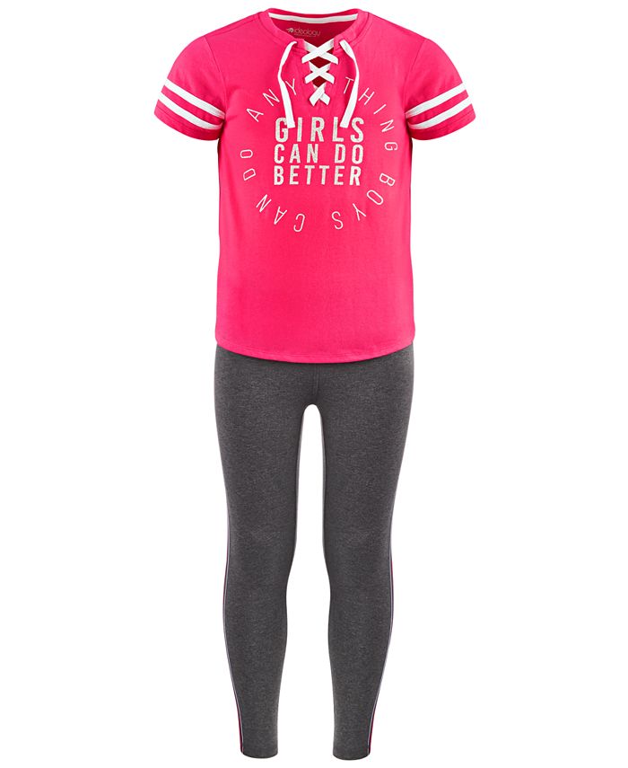 Ideology Big Girls Lace-Up Better-Print T-Shirt, Created for Macy's ...