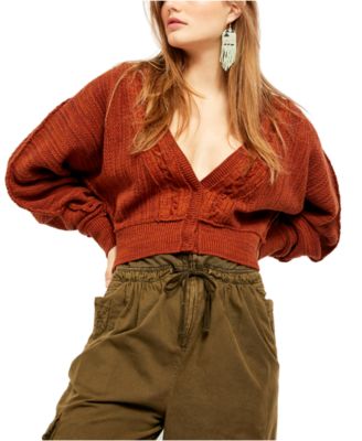 Free People - Moon River Cropped Cable-Knit Cardigan