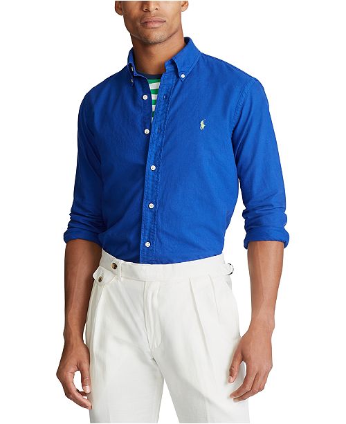 Polo Ralph Lauren Men's Big and Tall Classic Fit Long-Sleeve Oxford ...