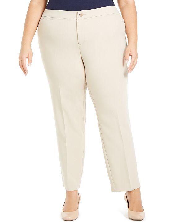 Charter Club Plus Size Straight-Leg Pants, Created for Macy's & Reviews ...