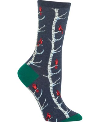 Hot Sox - Women's Cardinals In Birch Tree Crew Socks