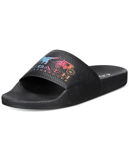 COACH Women's Udele Sport Pool Slides, Created for Macy's & Reviews ...