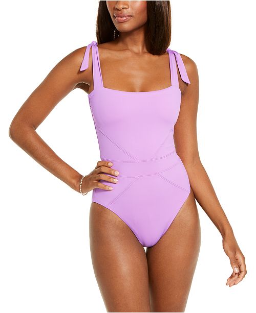 Becca Color Code Solid Tie Shoulder One-Piece Swimsuit & Reviews