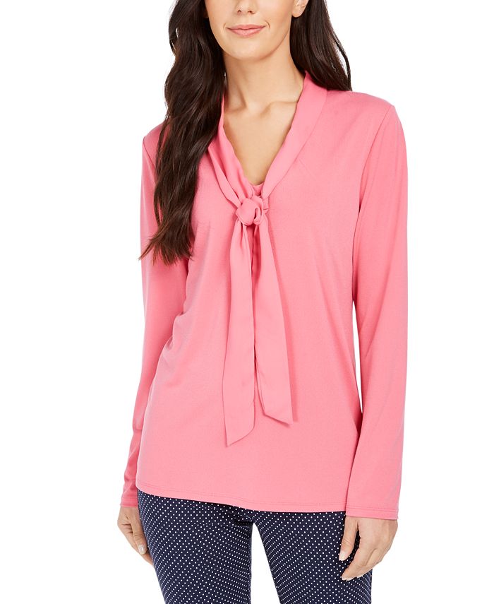 Charter Club Woven Tie Top, Created for Macy's - Macy's