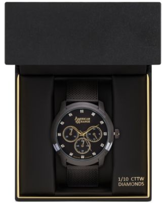 American Exchange Men's Genuine Diamond Collection Watch, 44mm