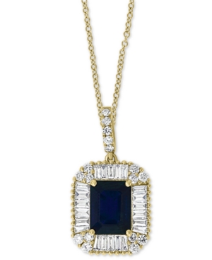 image of Effy Sapphire (1-1/2 ct-t.w.) & Diamond (1/2 ct. t.w.) 18