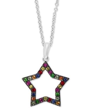 image of Effy Multi-Gemstone (1/3 ct. t.w.) Star 18