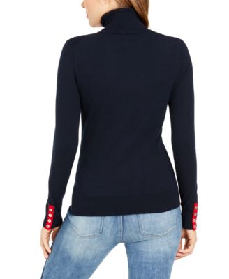 Tommy Hilfiger Vertical-Stripe Turtleneck Sweater