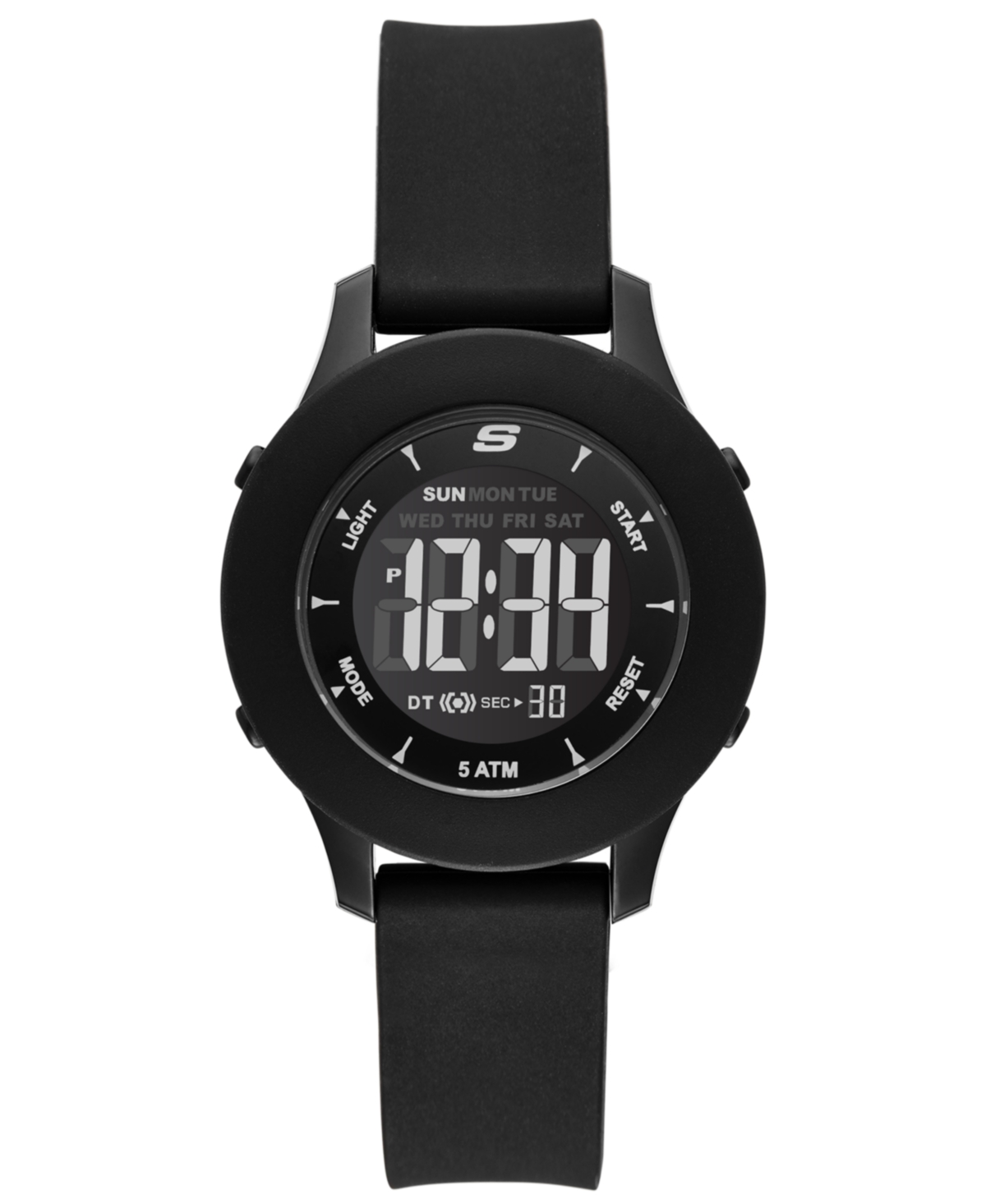 Women's Rosencrans Digital Silicone Strap Watch 37mm - Black