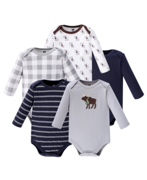 Hudson Baby Baby Girl Long Sleeve Bodysuit 5-Pack