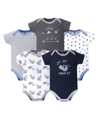 Hudson Baby Baby Boys Multipack of 5 Comfortable Cotton Bodysuits - Little explorer 24$