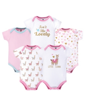 Hudson Baby Baby Girl Cotton Bodysuits 5-Pack