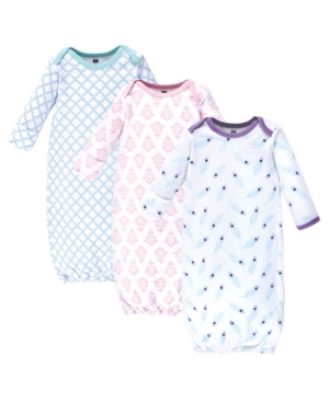 Hudson Baby Baby Girl Cotton Gowns 3-Pack