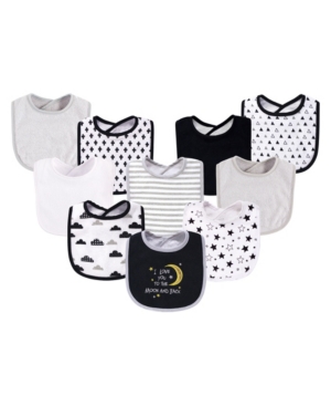 Hudson Baby Cotton Drooler Bib 10-Pack