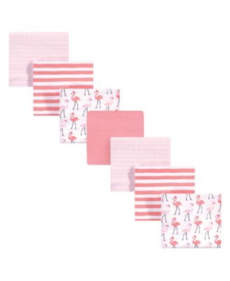 Girls Soft Cotton Flannel Baby Wraps 7 Piece Set