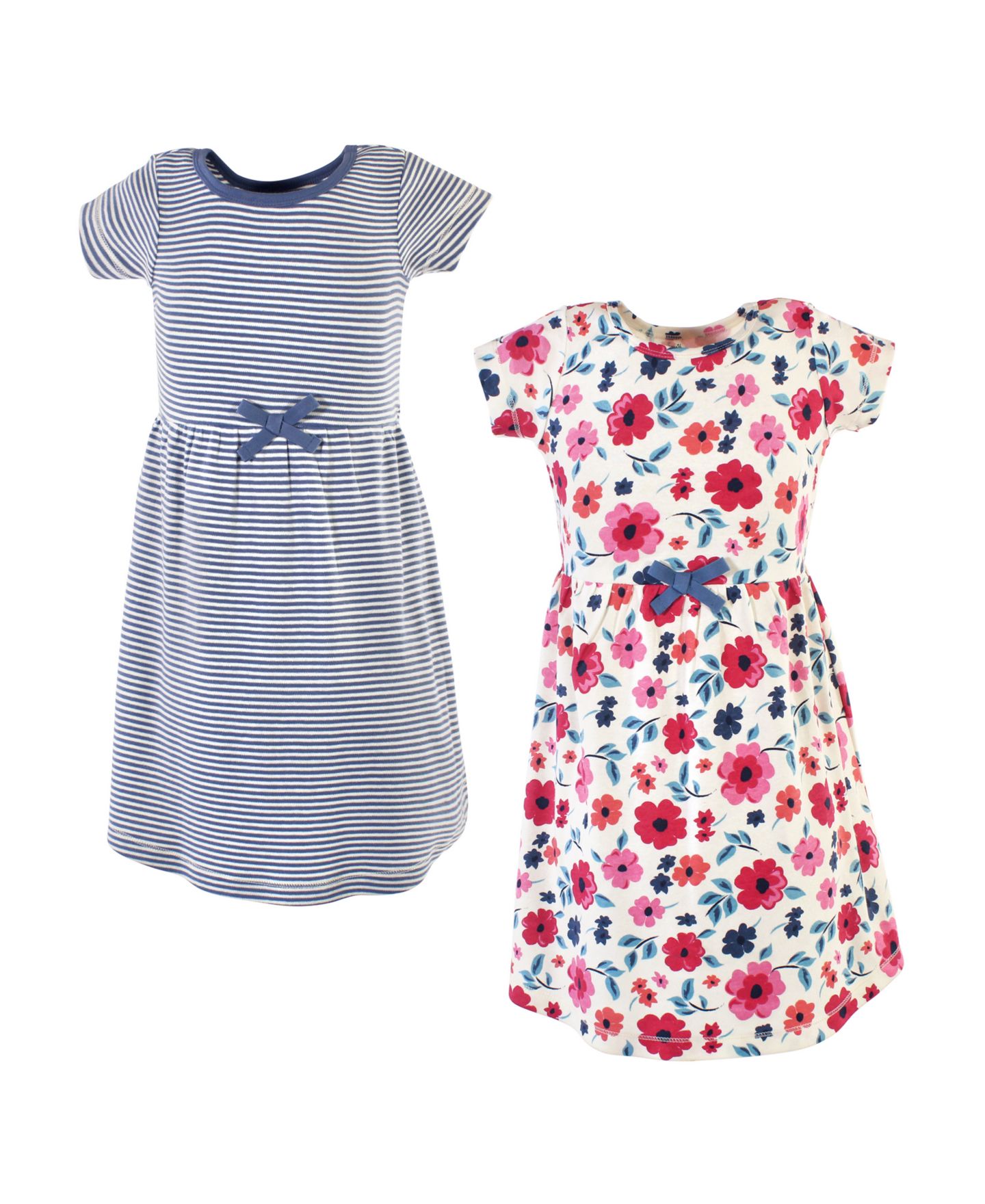 Платья Touched by Nature Natural Cotton Dresses Featuring Both Short and Long Sleeves для девочек, цвет: Разноцветный — фото 1