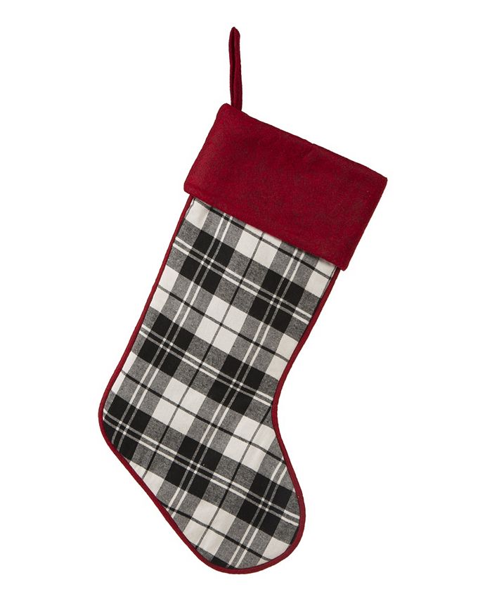 Glitzhome Fabric Christmas Stocking - Macy's