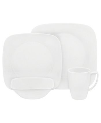 Corelle - Vivid White Square Dinnerware Set
