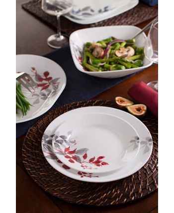 Corelle Leaf Stitch 12-Piece Dinnerware Set, Service for 4 - Macy's