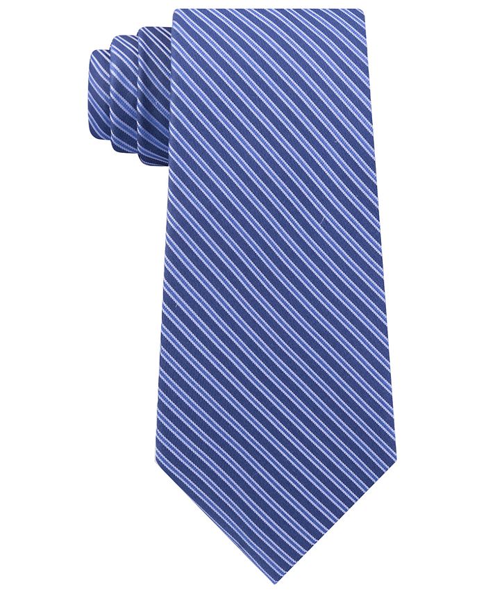 Calvin Klein Men's Slim Stripe Silk Tie Macy's