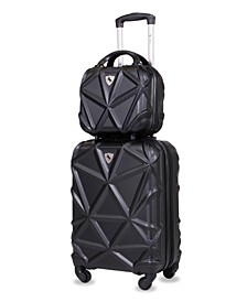Gem 2-Pc. Carry-On Hardside Cosmetic Luggage Set