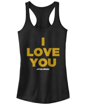 Fifth Sun Star Wars Princess Leia I Love You Ideal Racer Back Tank