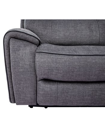 Furniture - Hutchenson 5-Pc. Fabric Sectional with 2 Power Recliners and Power Headrests