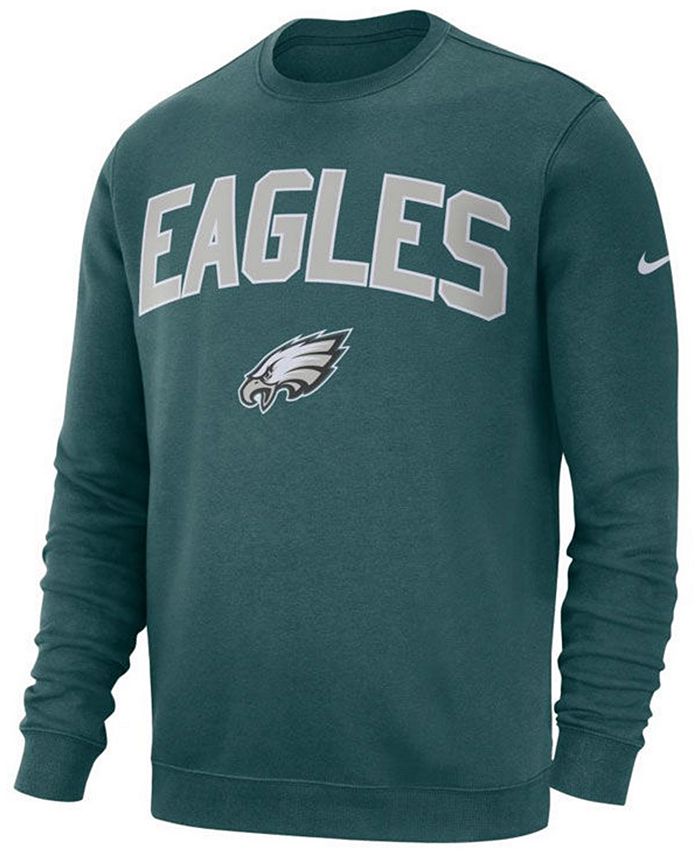 Nike Men's Philadelphia Eagles Fleece Club Crew Sweatshirt - Macy's