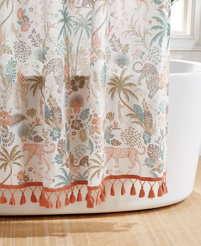 Destinations Wild Garden 72" x 84" Extra Long Shower Curtain Macy's