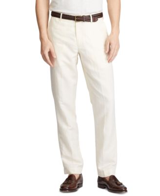 ralph lauren white linen pants