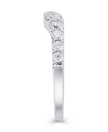 Macy's - Certified Diamond (3/4 ct. t.w.) Contour Band in 14K White Gold