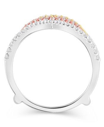 Macy's - Certified Diamond (1/2 ct. t.w.) Guard Ring in 14K White, Rose and Yellow Gold