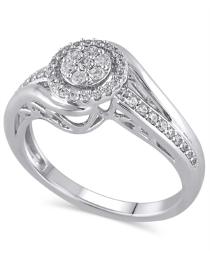 image of Certified Diamond (1/3 ct. t.w.) Engagement Ring in 14K White Gold