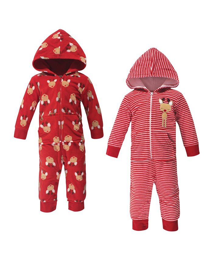 Hudson Baby Baby Boy and Girl Fleece Coveralls and Jumpsuits, Set of 2 ...