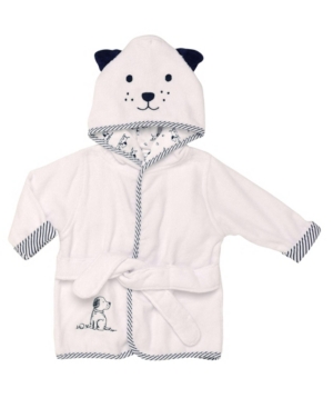 Little Me Puppy Toile Baby Hooded Robe