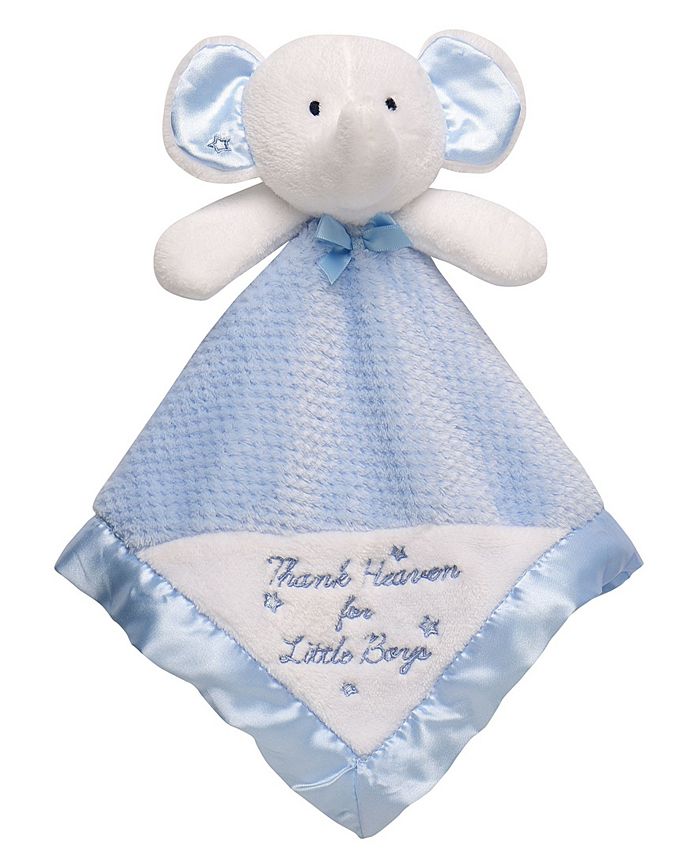 Baby Gear Thank Heaven for Little Boys Blue Baby Blanket Plush Satin 30  X 30