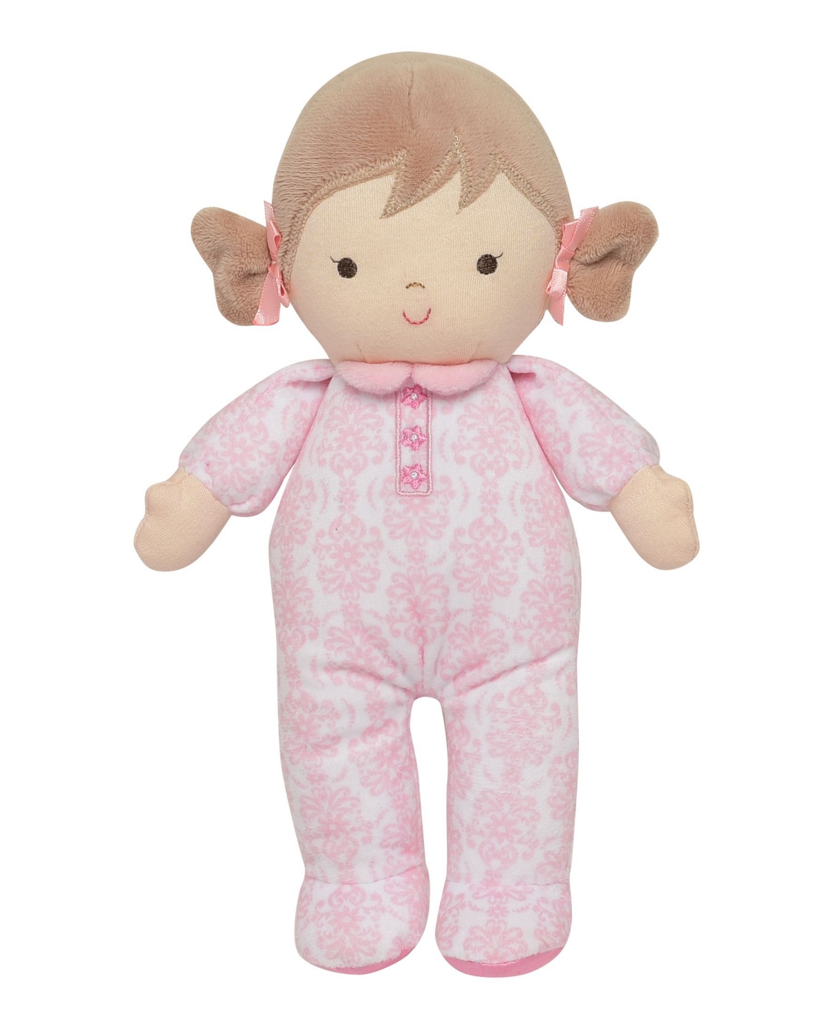 Little Me Babies' Bridget Damask Plush Doll In Pink