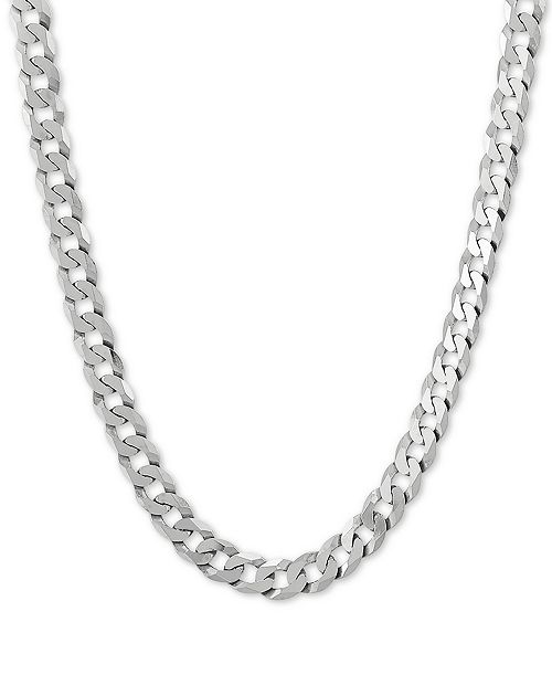 alfani Macy's Curb Link 22" Chain Necklace (7mm) in Sterling Silver Jewelry & Watches