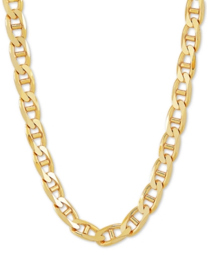 Macy's Men's Mariner Link 22" Chain Necklace (13.5mm) In 14k Gold-plated Sterling Silver In Gold Over Silver
