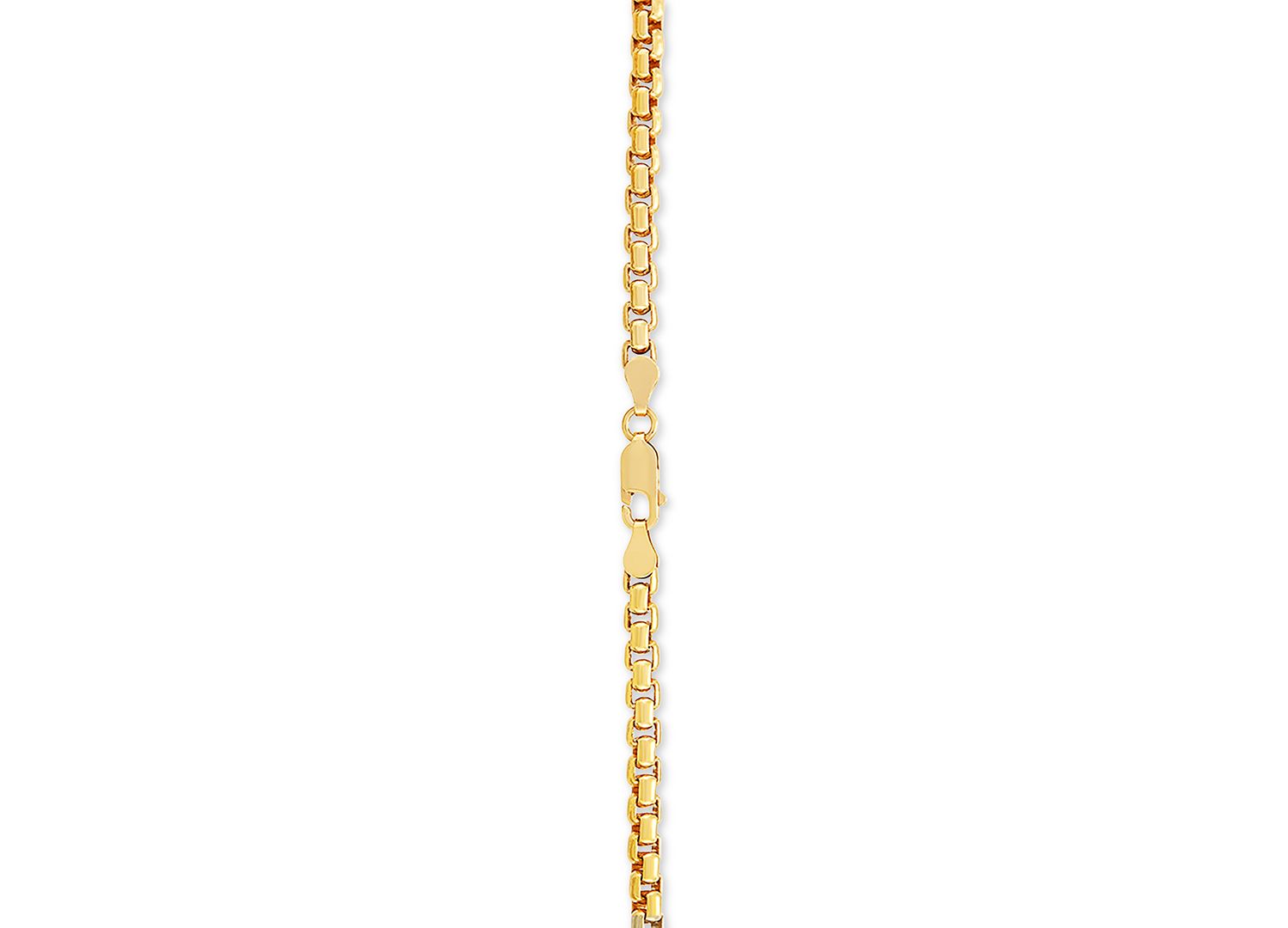 Rounded Box Link 24" Chain Necklace in 18k Gold-Plated Sterling Silver