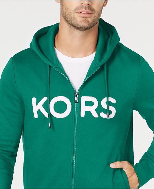 Michael Kors Men's Logo Fleece Full-Zip Hoodie, Created for Macy's ...