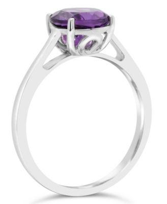 Amethyst (1-3/4 ct. t.w.) Ring in Sterling Silver. Also Available in Sky Blue Topaz (2-3/8 ct. t.w.) and Rose Quartz (1-9/10 ct. t.w.)