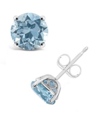 Peridot (1-7/8 ct. t.w.) Stud Earrings in Sterling Silver (Also available in Dark Blue Topaz, Rose Quartz, Amethyst, Citrine, Garnet, and Sky Blue Topaz)