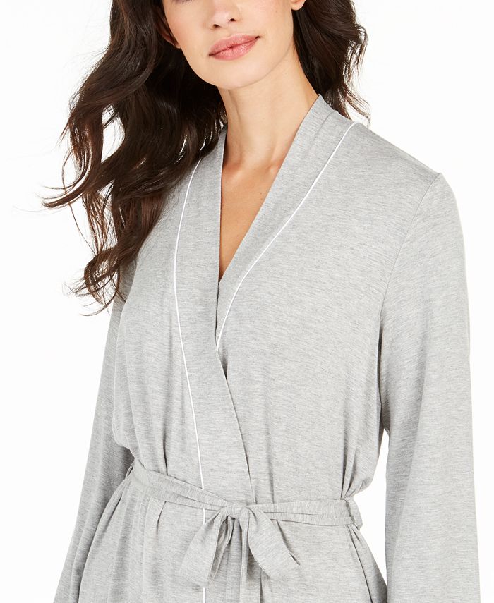 Alfani Women's Contrast Trim Short Robe, Created for Macy's & Reviews
