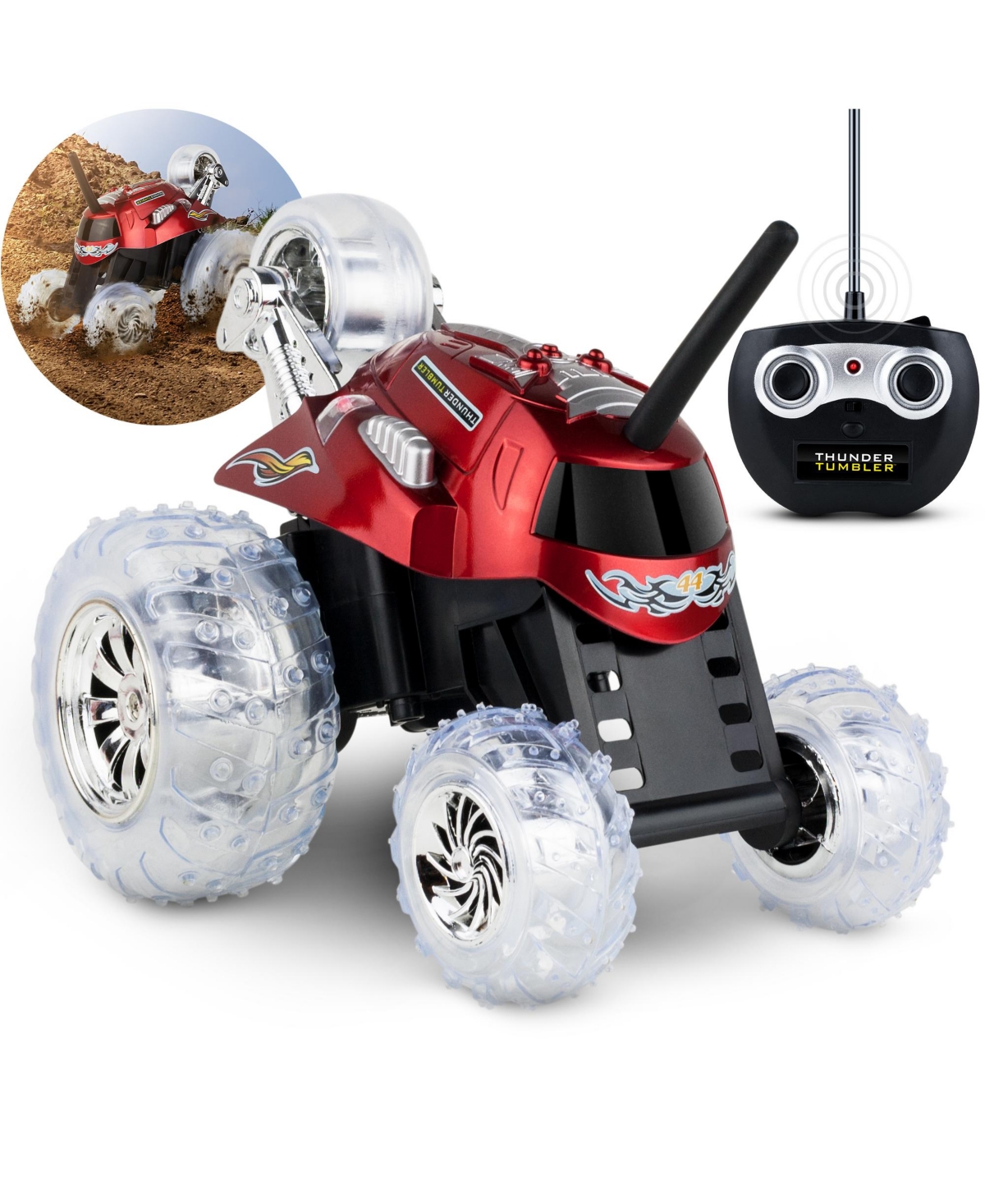 SHARPER IMAGE TOY RC CAR MONSTER SPINNING CAR 