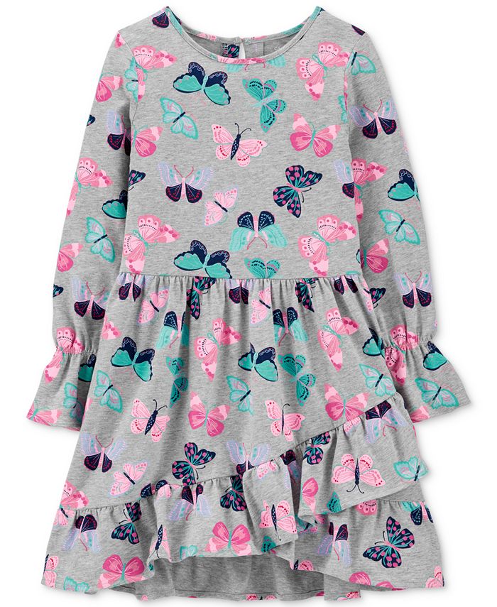 Carter s Little Girls Butterfly Print Ruffled Dress Macy s