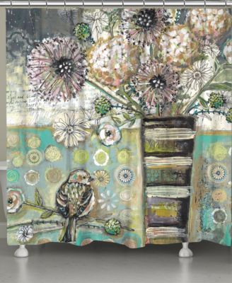 Laural Home - Bird and Bouquet Shower Curtain