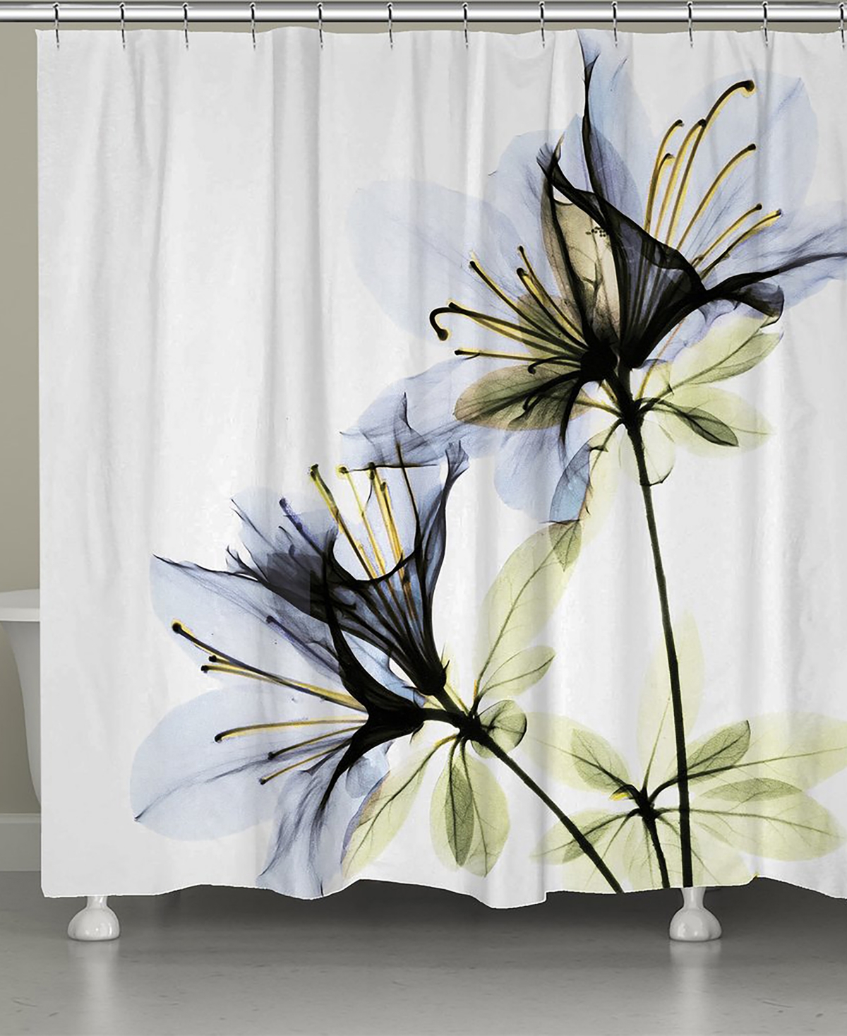 Laural Home X-Ray Azalea Flower Shower Curtain